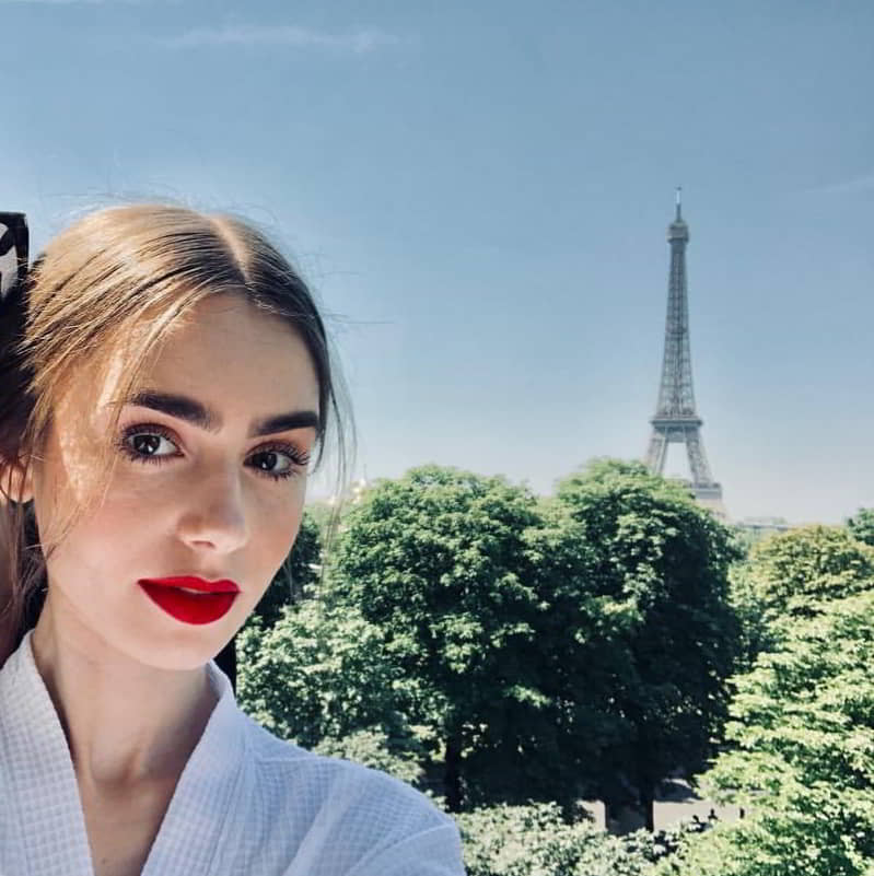 emily in paris red lipstick